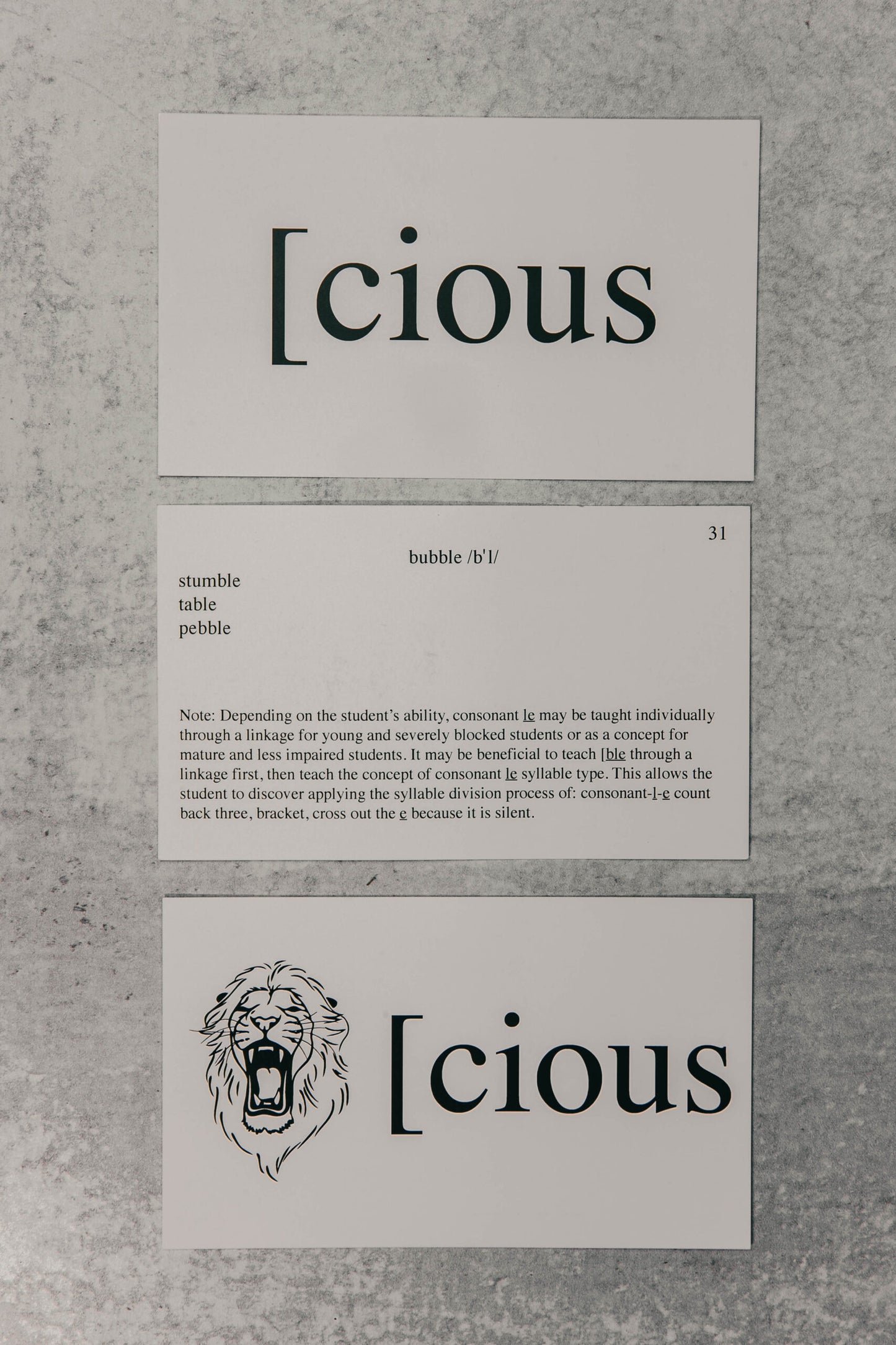 FSS - Final Stable Syllable Deck